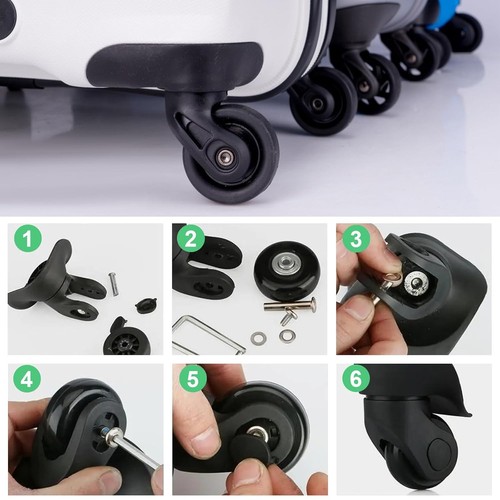 50x18mm luggage wheels - 50x18mm, set