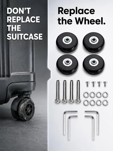 50x18mm luggage wheels set - wheels,