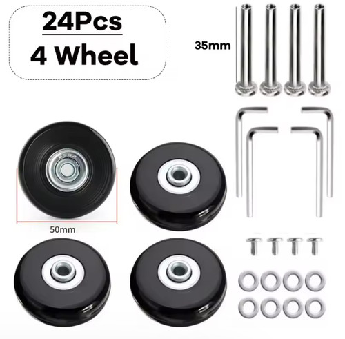 50x18mm luggage wheels set - 50x18mm,